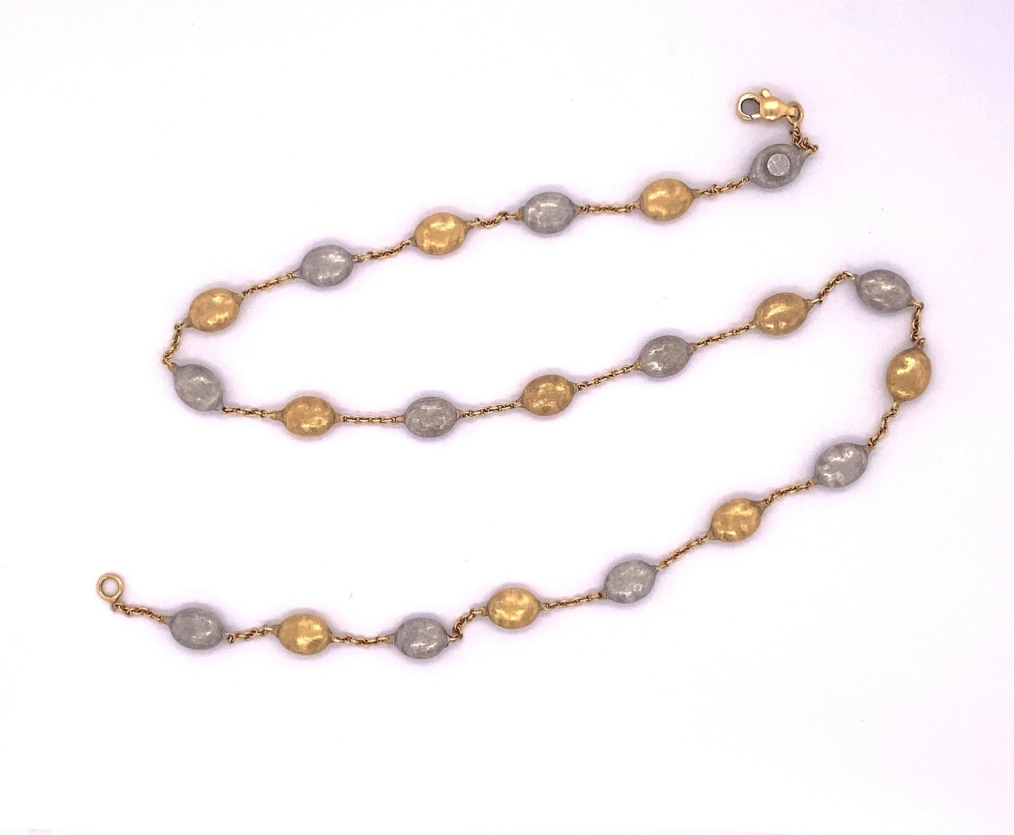Byzantine Designer Marco Bicego Siviglia Multi-Color 18 Karat Gold Necklace For Sale
