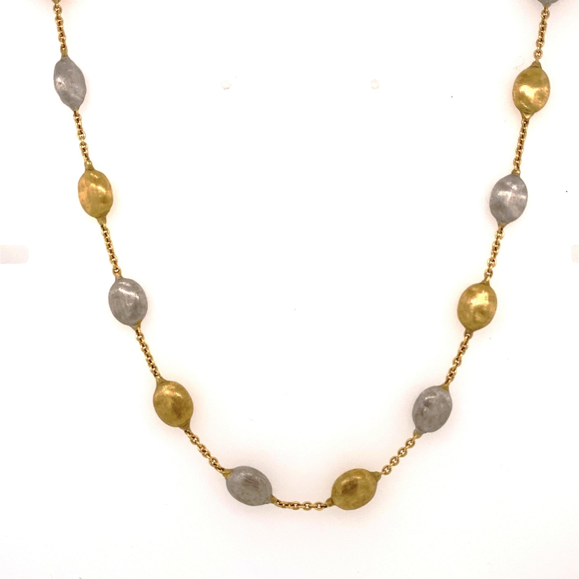 Women's Designer Marco Bicego Siviglia Multi-Color 18 Karat Gold Necklace For Sale