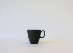 Designer Ray Loewy Matte Black & White Espresso Coffee or Tea Demitasse Cup