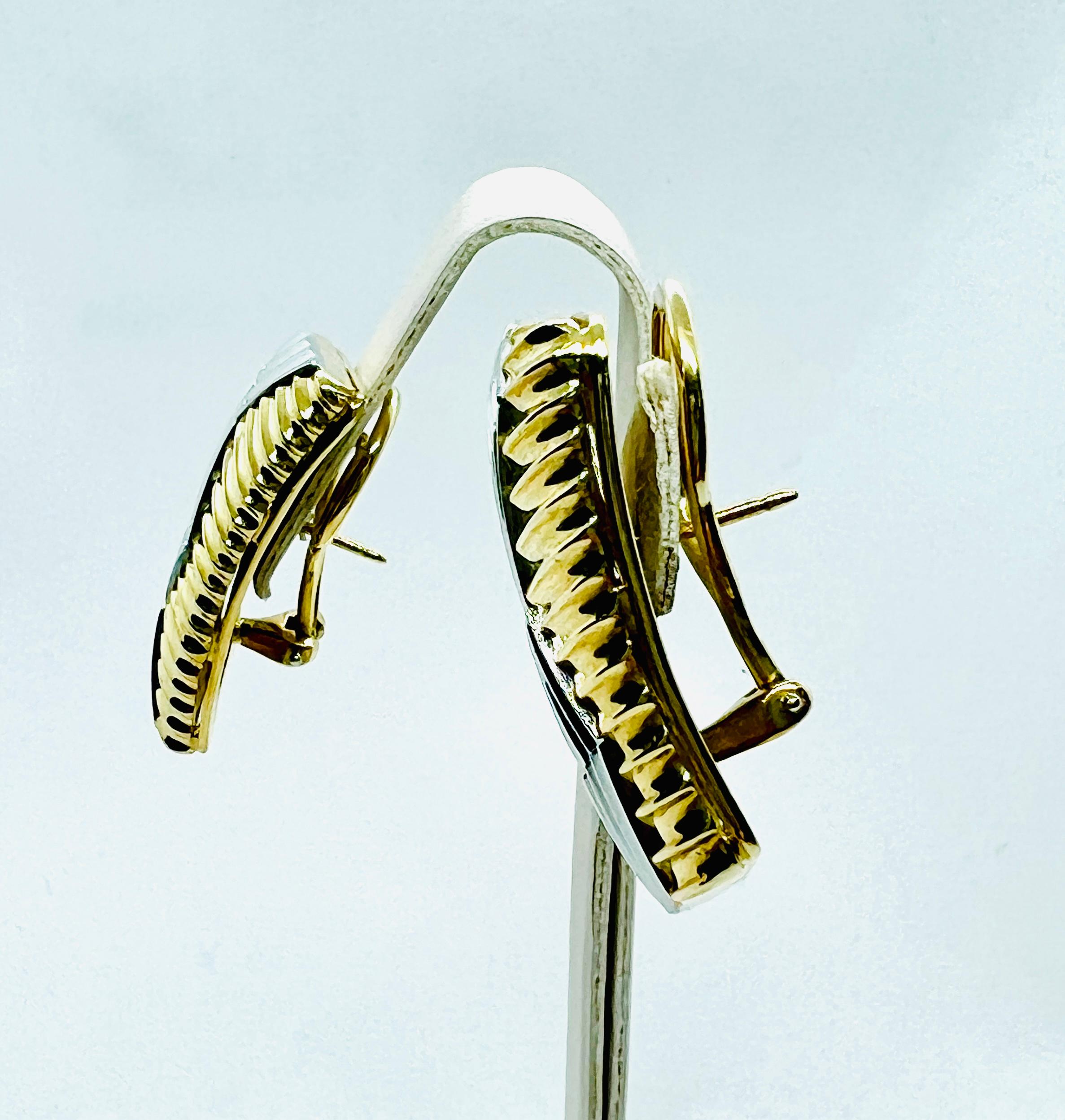 Designer Michael Bondanza 18k Yellow Gold & Platinum Necklace & Earrings Suite 10