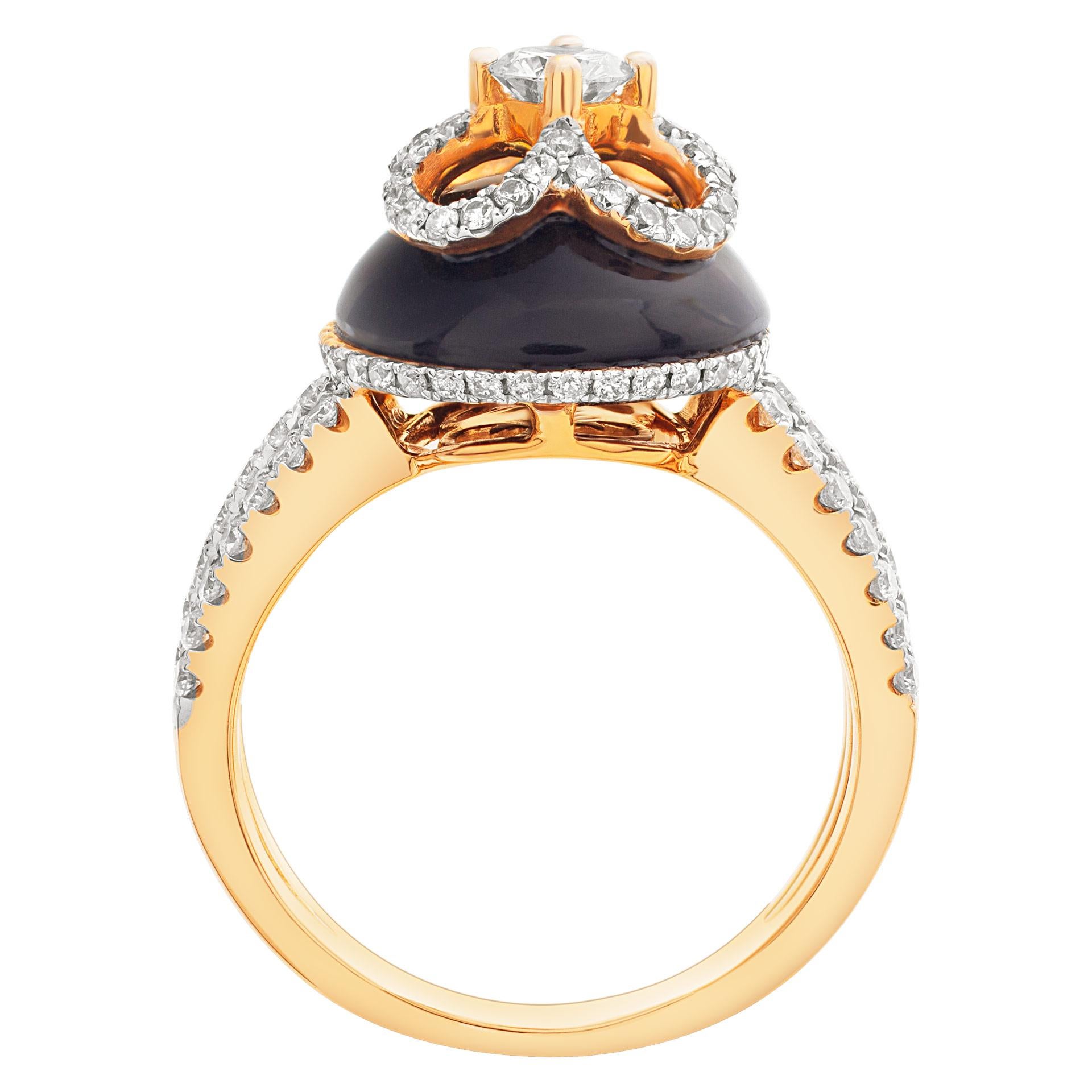 Designer Michael Christoff Diamonds Ring Set in 18k Rose Gold In Excellent Condition In Surfside, FL
