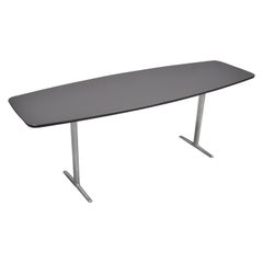 Used Designer Minotti Italian Modern Surfboard Coffee Table with Steel Legs