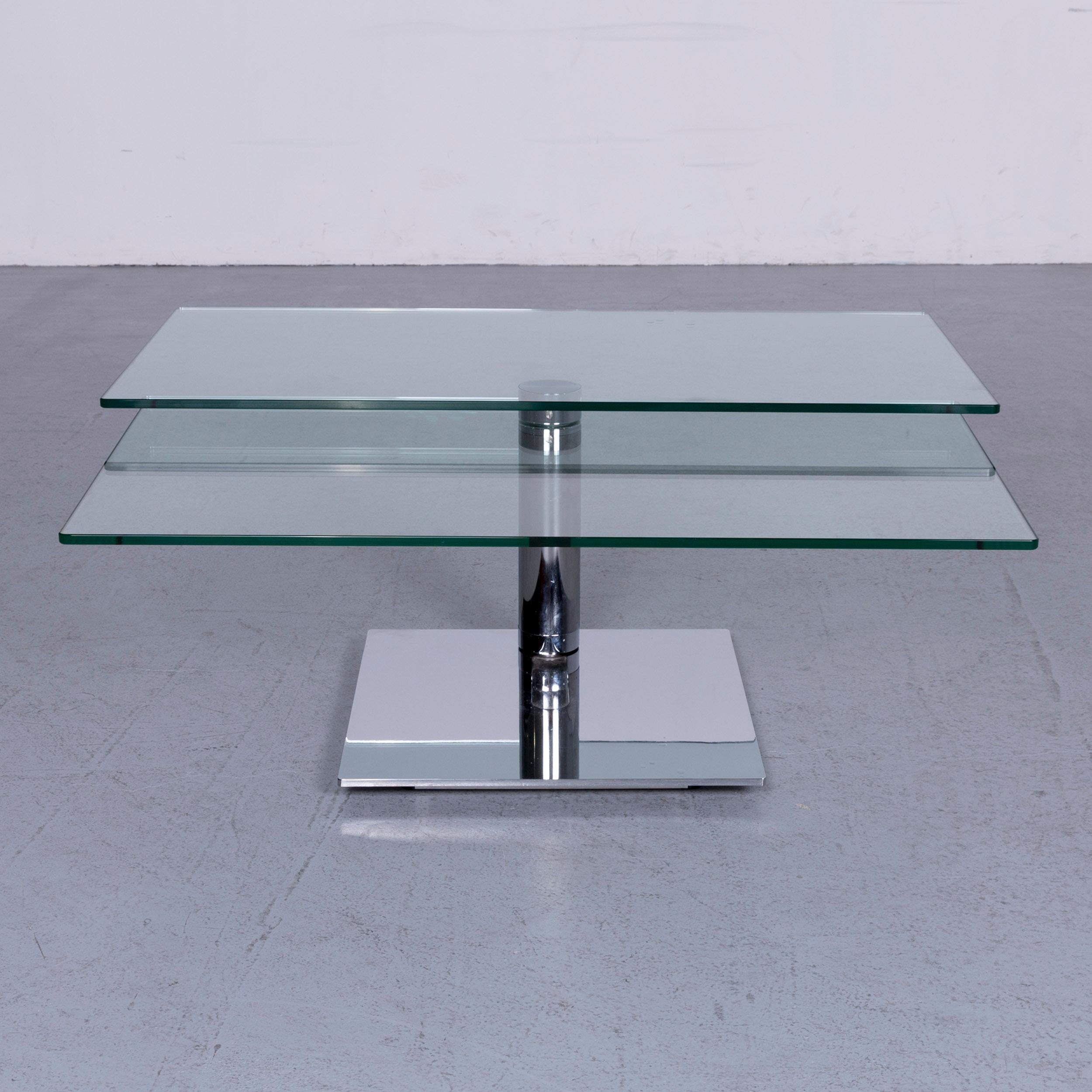 We bring to you an designer modern glass table silver chrome coffee table.






























