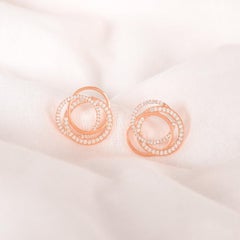 Designer Moissanite Stud Earrings 925 Sterling Silver Earrings For Women.