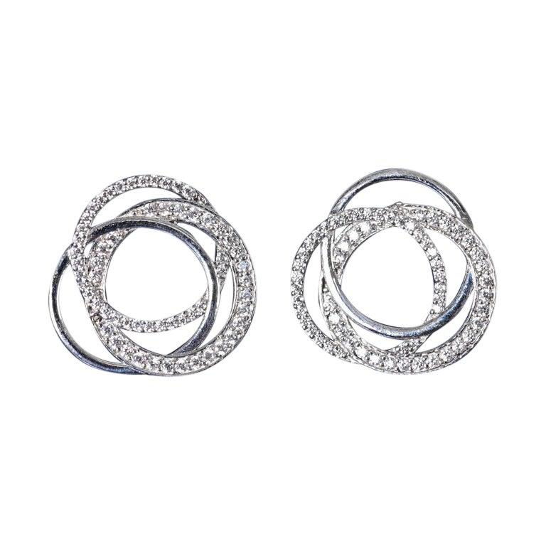 Designer Moissanite Stud Earrings 925 Sterling Silver Earrings For Women.