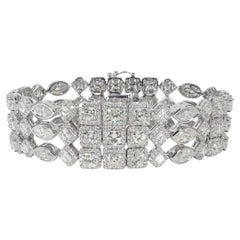 Designer Multi-Row Bracelet with Mixed Shape Diamonds.  D30.56ct.t.w.