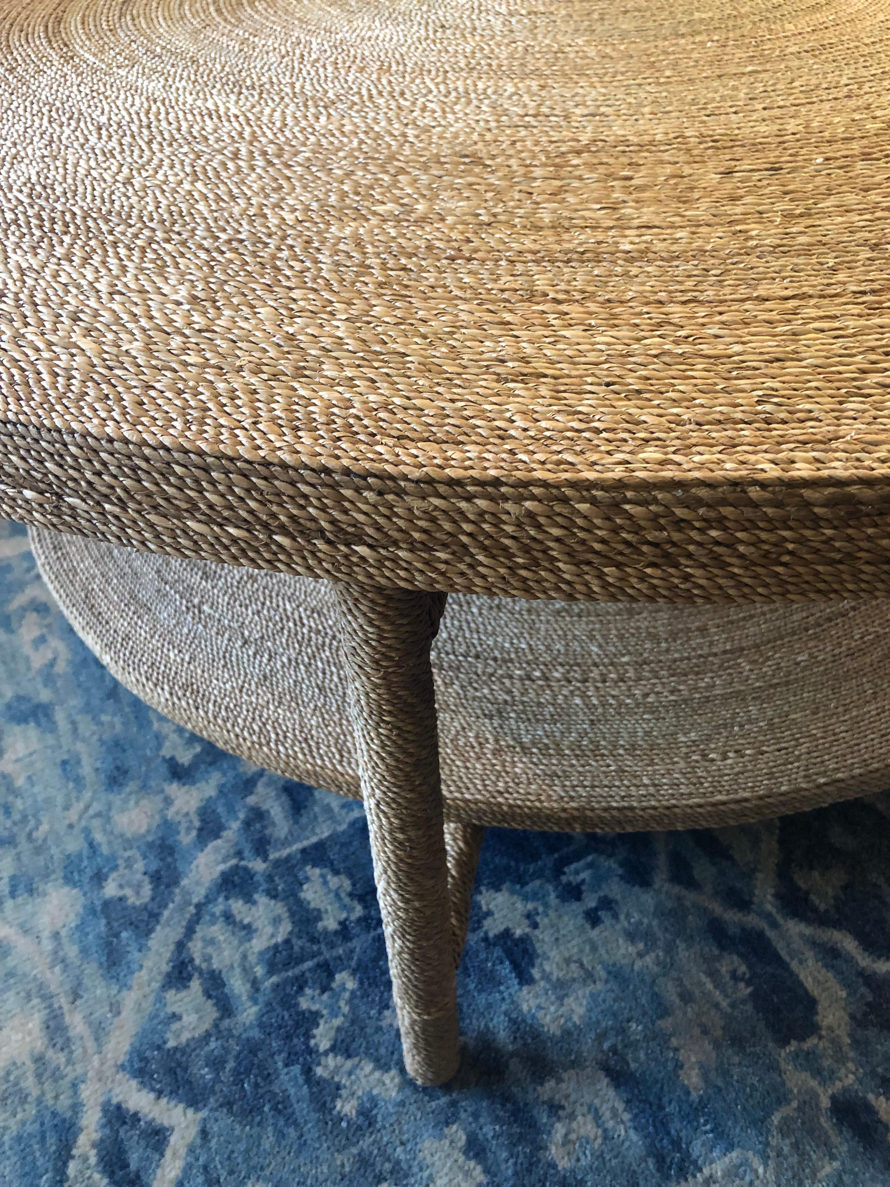 seagrass coffee table round