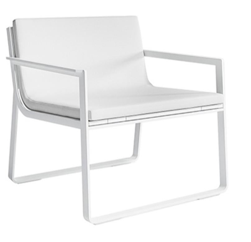 Spanish Designer Outdoor Furniture, Pair of White Modern Armchairs by Gandia Blasco