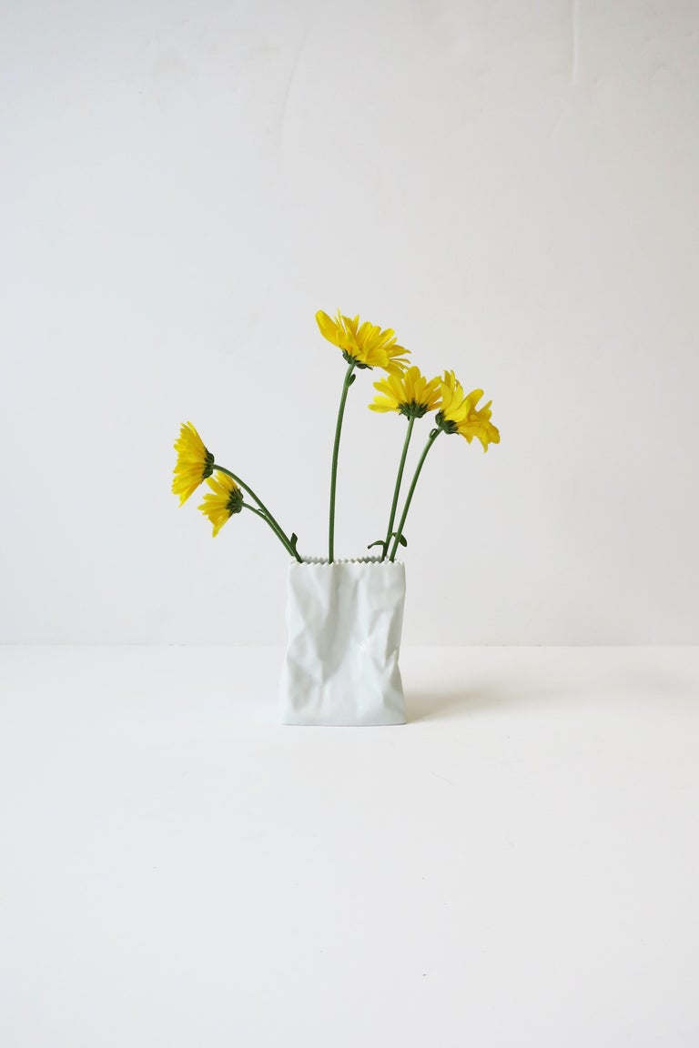 Designer Paper Bag Vase Rosenthal StudioLine 'DO NOT LITTER' by Tapio