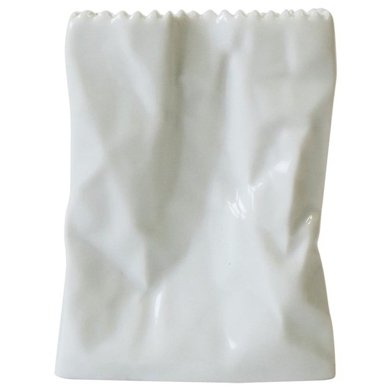 Designer Paper Bag Vase Rosenthal StudioLine ''DO NOT LITTER'' by