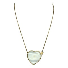 Designer Patricia Jias Big Pearl Heart Butterfly Bow Tie Necklace