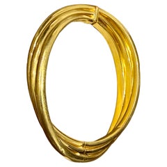 Designer Pesavento 18 Kt Gold Cocktail Bangle Bracelet /Cuff Estate 38.1 Gm
