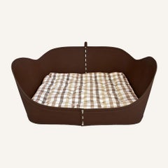 Designer pets bed in leather NUVOLA 70