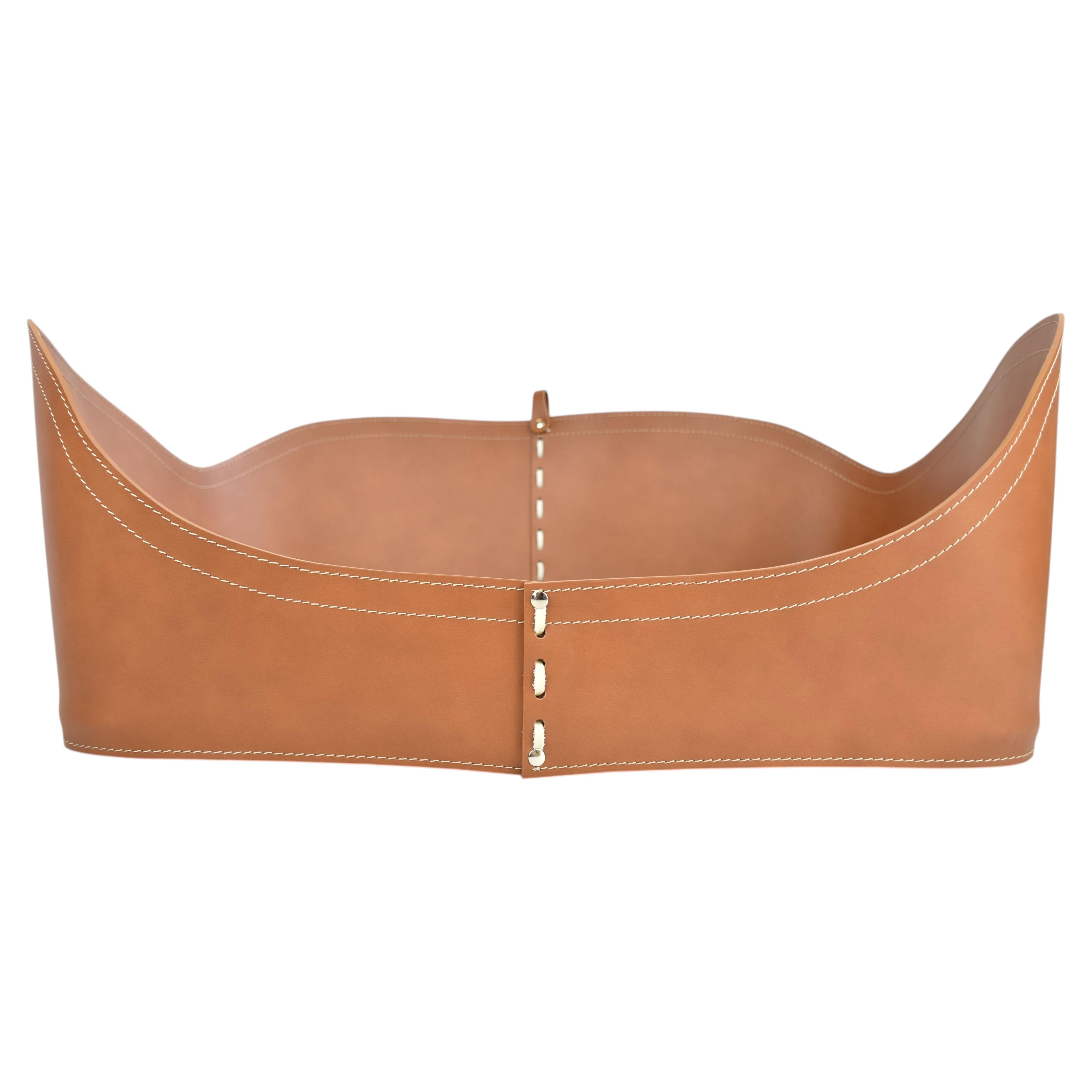Designer pets bed in regenerated leather NUVOLA 70 For Sale