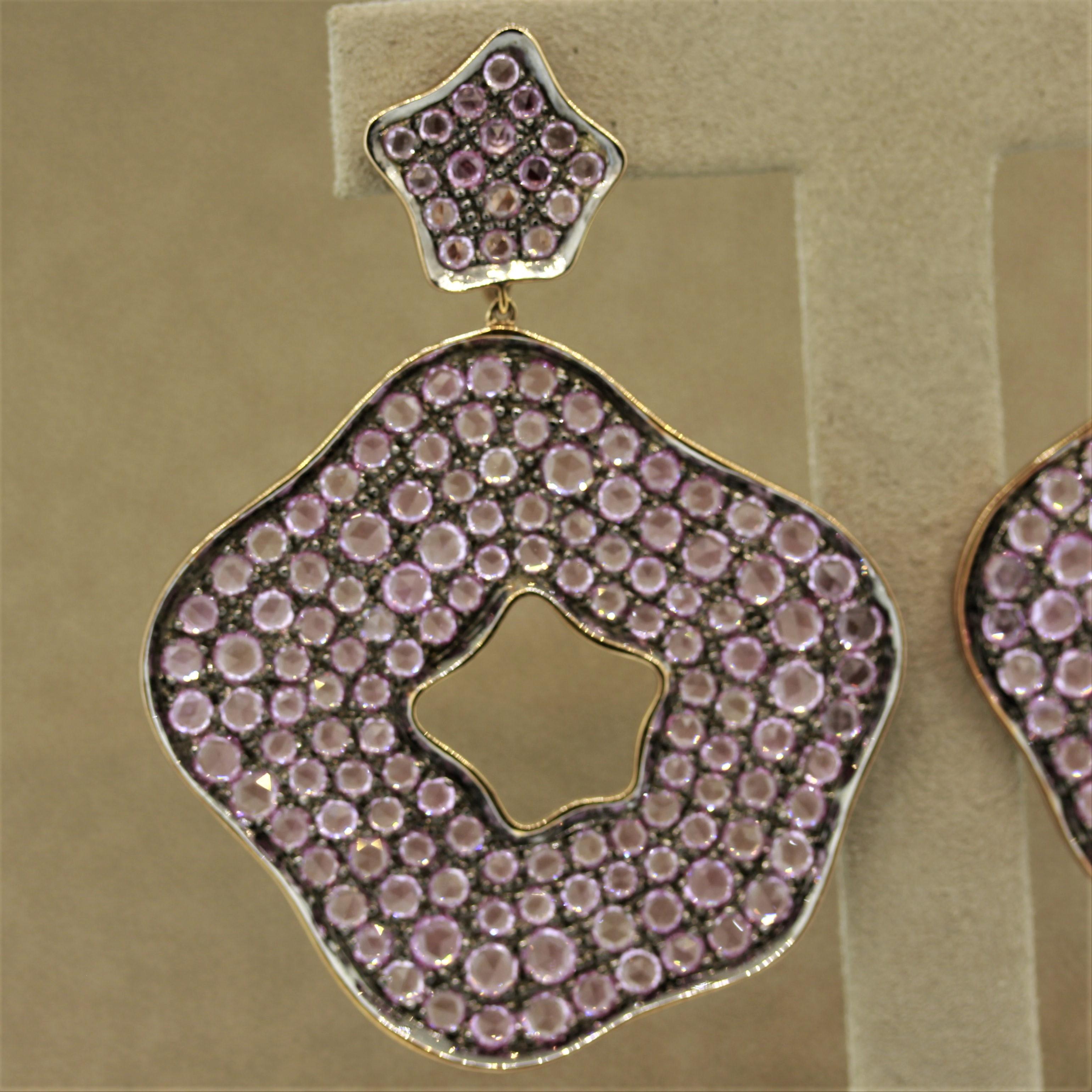 pink designer earrings