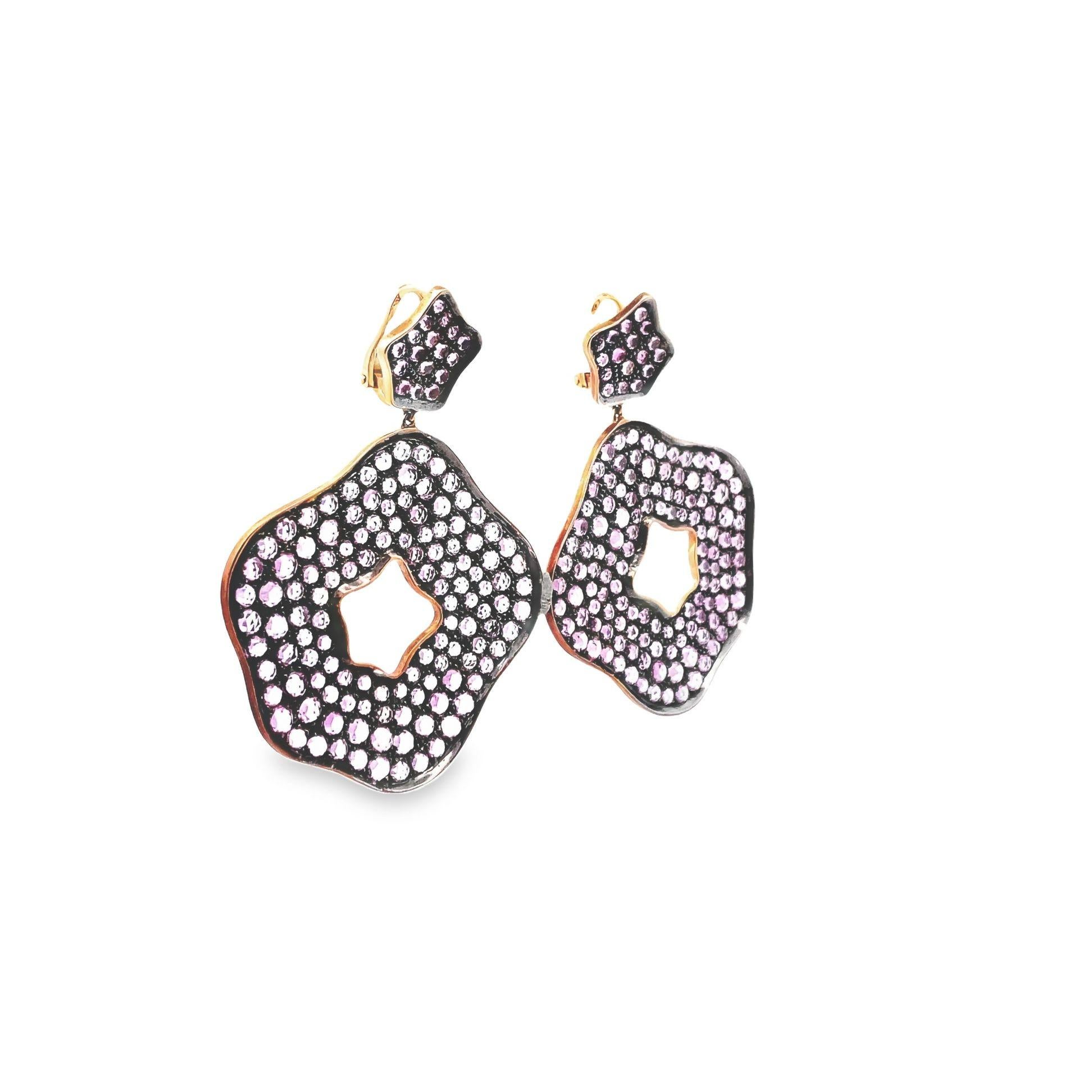 designer silver drop earrings