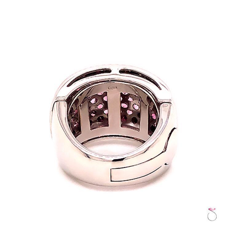 Modern Designer Pink Tourmaline Convertible Hearts Ring by Assor Gioielli For Sale