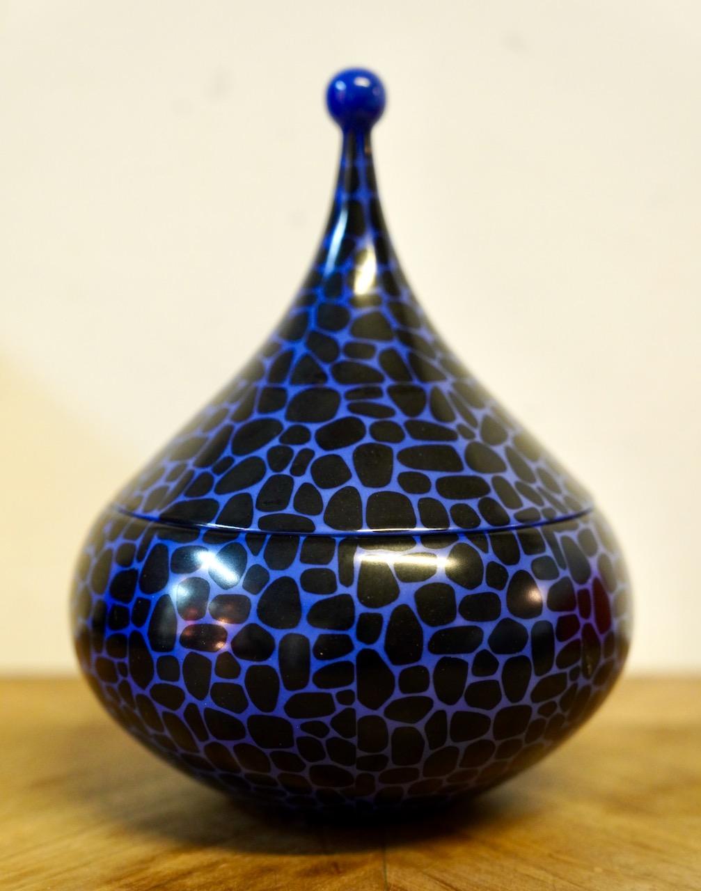 German Designer porcelain lidded vase by Rosenthal Studio Line, Emilio Pucci, ca. 1960 For Sale