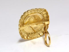 Designer Raafty Angel & Harp Gold Clip Earrings 14 Karat Omega