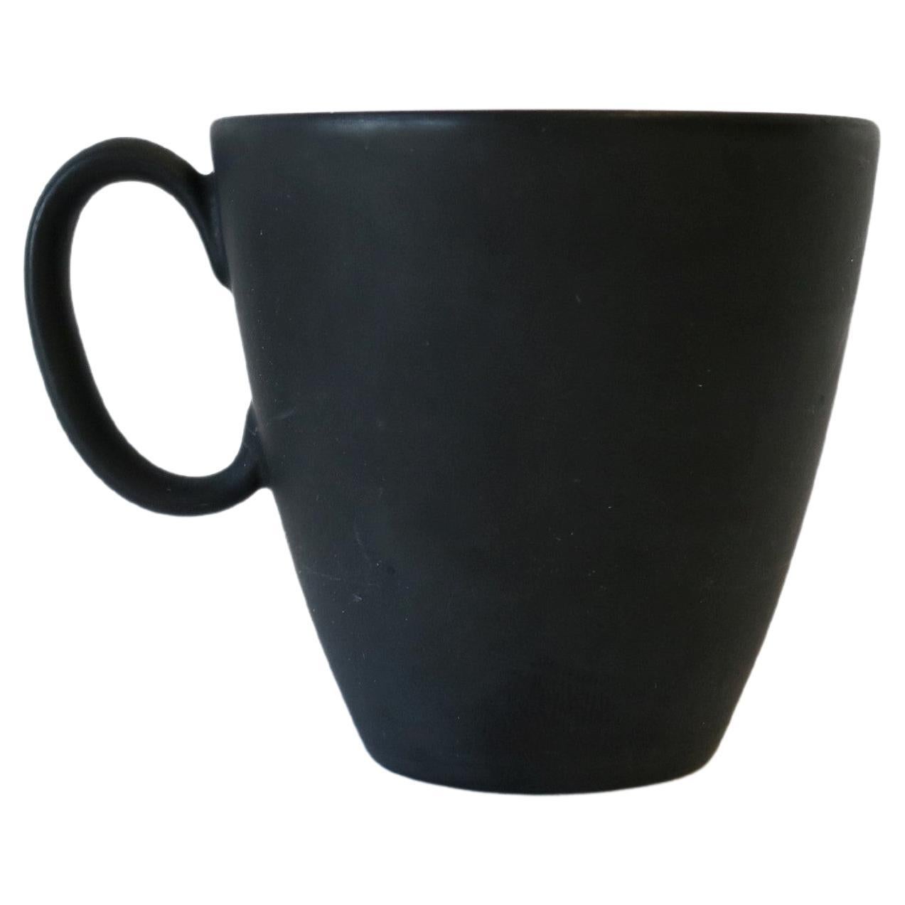 Designer Ray Loewy Matte Black 
White Espresso Coffee or Tea Demitasse Cup
