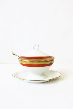 Richard Ginori Italian Porcelain Condiment Dish & Spoon
