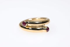 Designer Ring by Tiffany & Co, Jean Schlumberger, 18K Gold, Ruby Cabochons