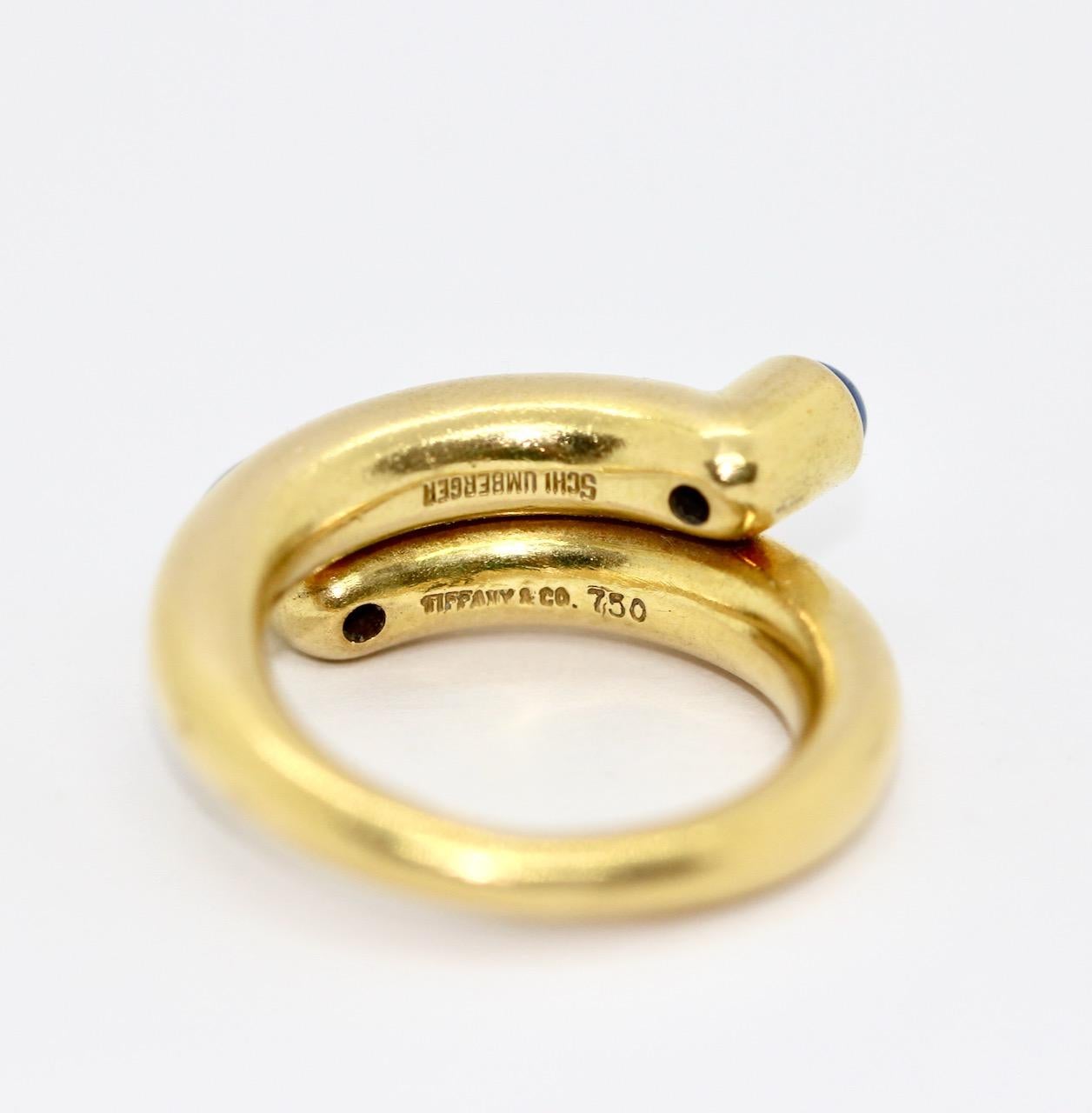 Designer-Ring von Tiffany & Co, Jean Schlumberger, 18 Karat Gold, Saphir-Cabochons im Angebot 2