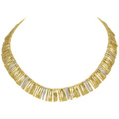 Designer Roberto Coin Collana in pelle di elefante con diamanti, oro 18 carati 53 grammi