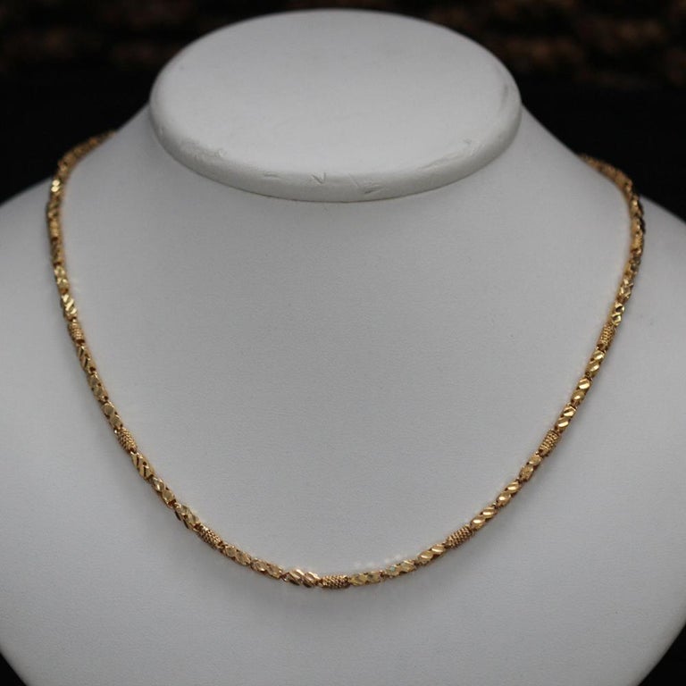 Designer Rope Necklace Gold Chain Solid 18 Karat Yellow Gold For Sale at 1stDibs turkish rope