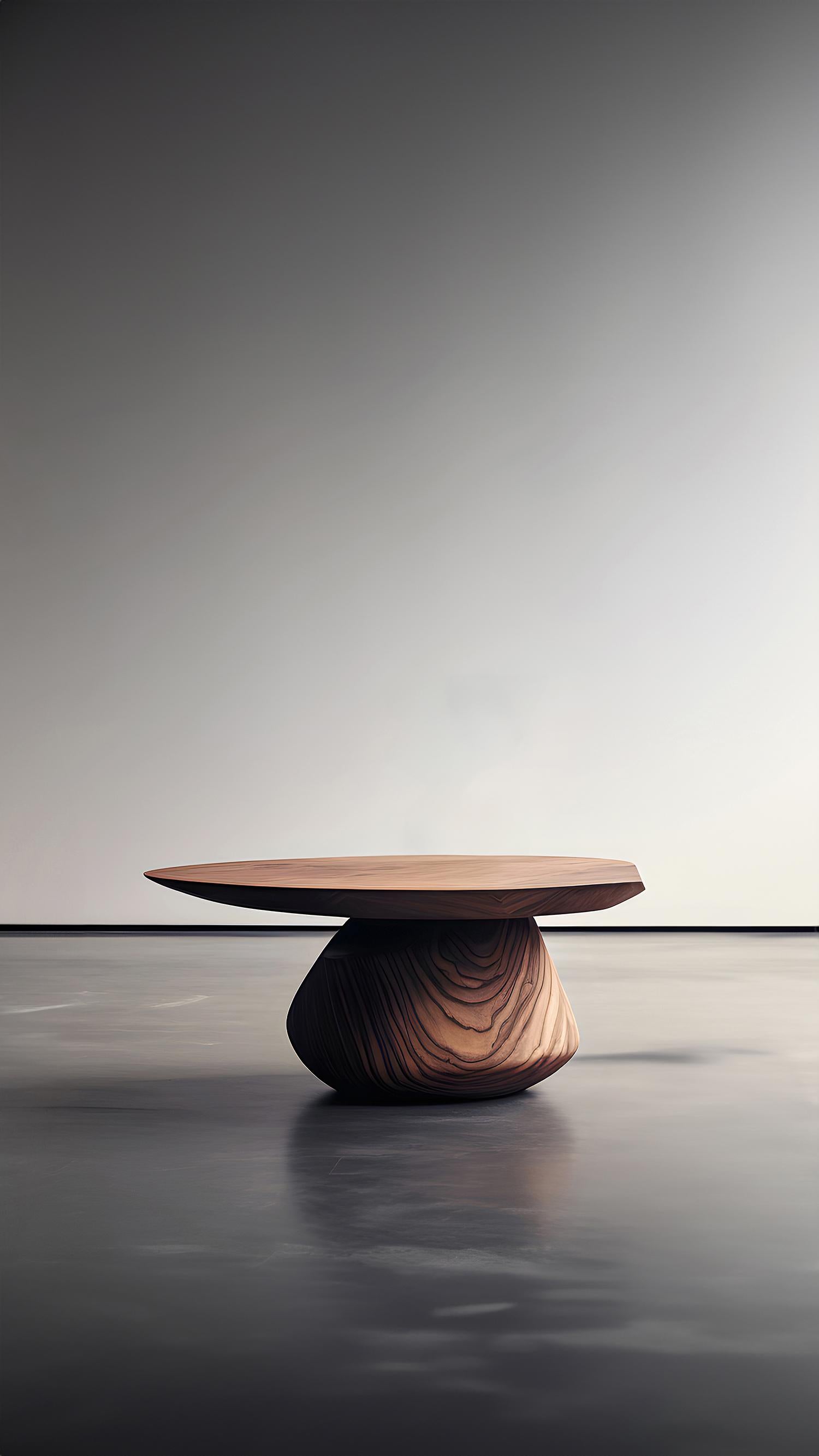Designer Round Coffee Table Solace 33: Organic Shapes in Solid Wood In New Condition For Sale In Estado de Mexico CP, Estado de Mexico