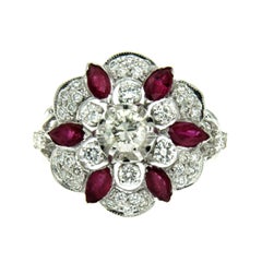 Designer Ruby Diamond Gold Ring