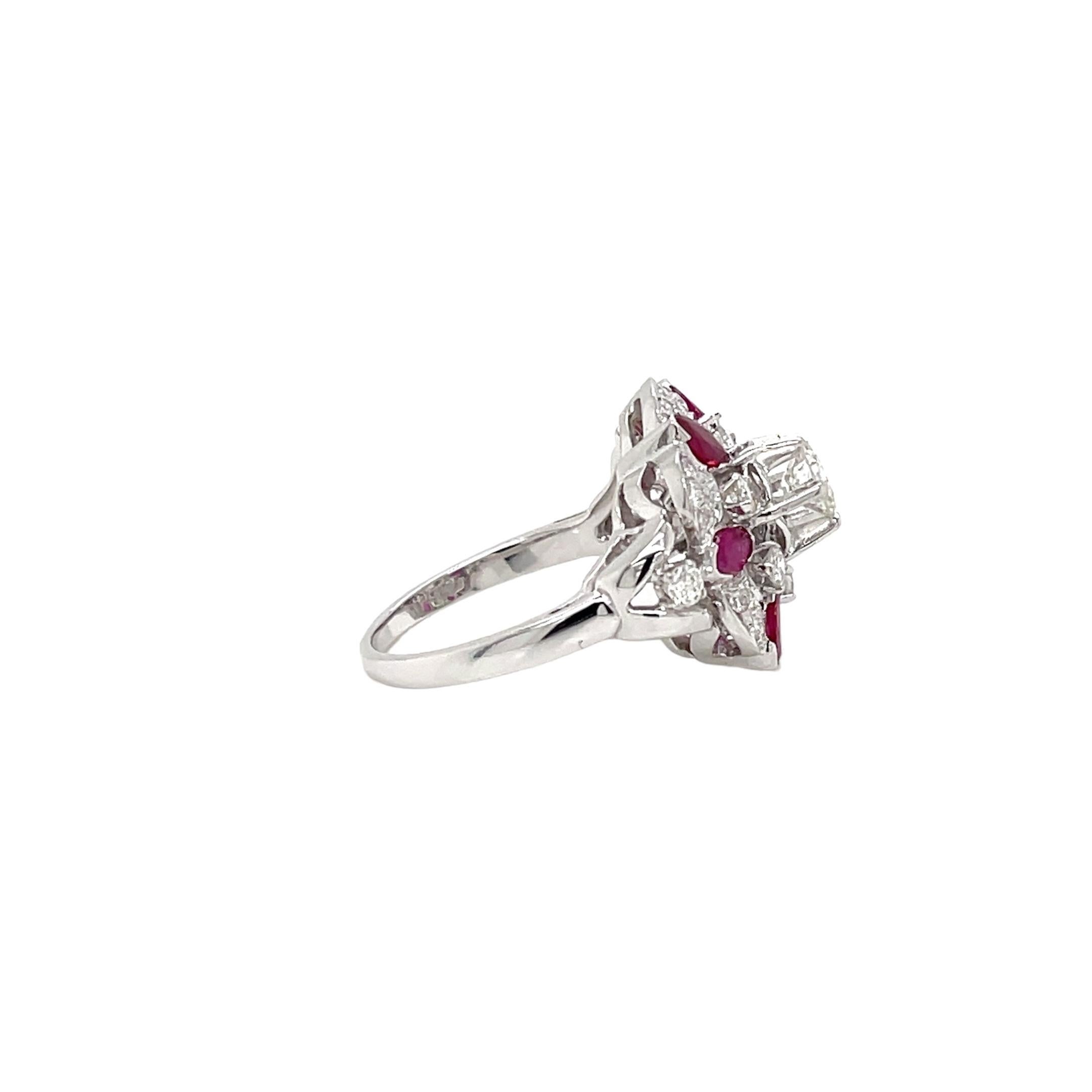 Designer Ruby Diamond Gold Ring For Sale 1