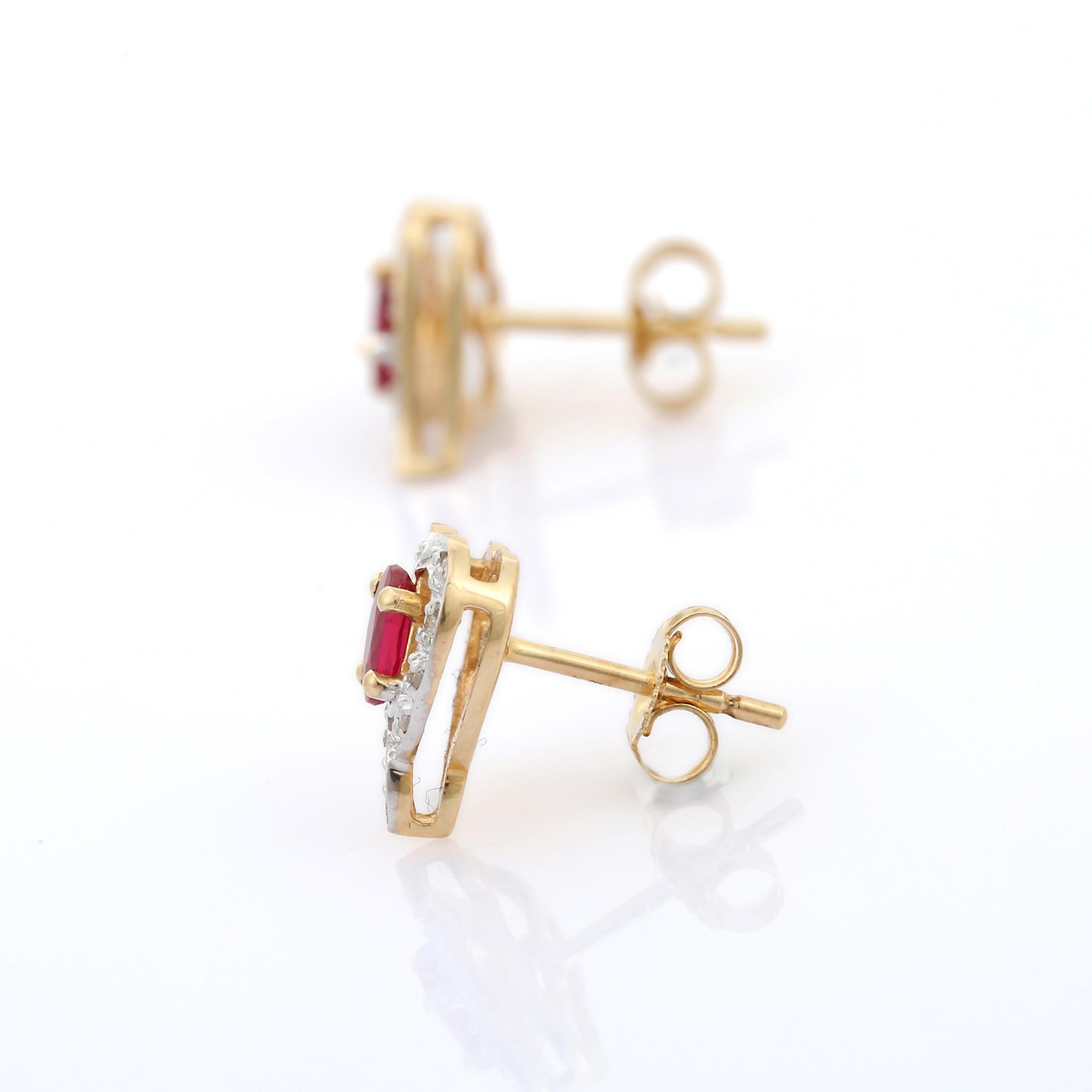 designer ruby earrings