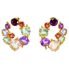Créateur RV 55 carats, clous d'oreilles en or rose 18 carats