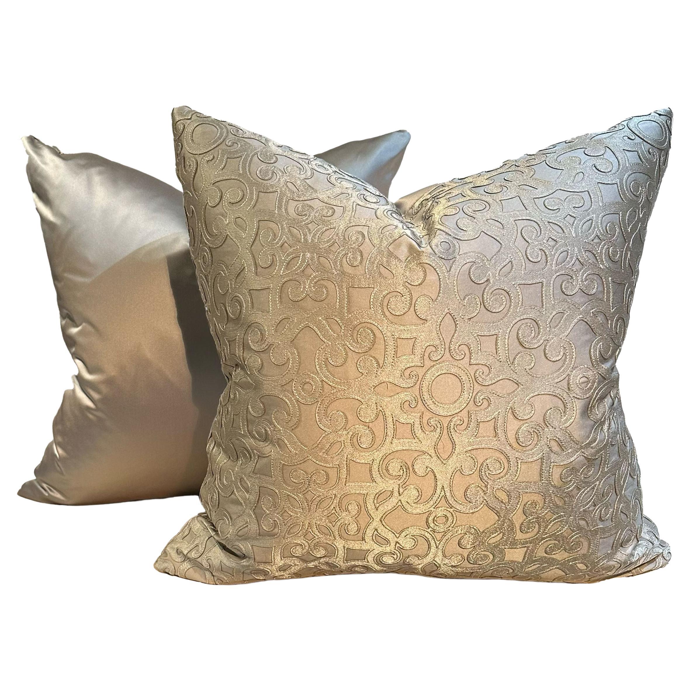 Designer Scalamandre Satin Pillows