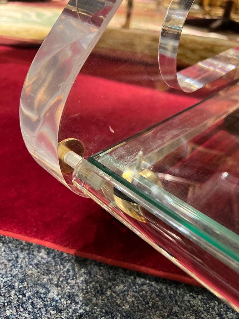 Designer Serving Table / Coffee and Cocktail Roll Table with Acrylic