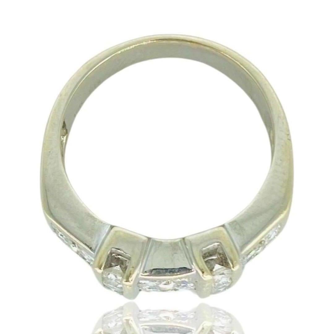 Designer Signed 1.08 Carat Diamonds Cluster
Ring 18k White Gold For Sale 5