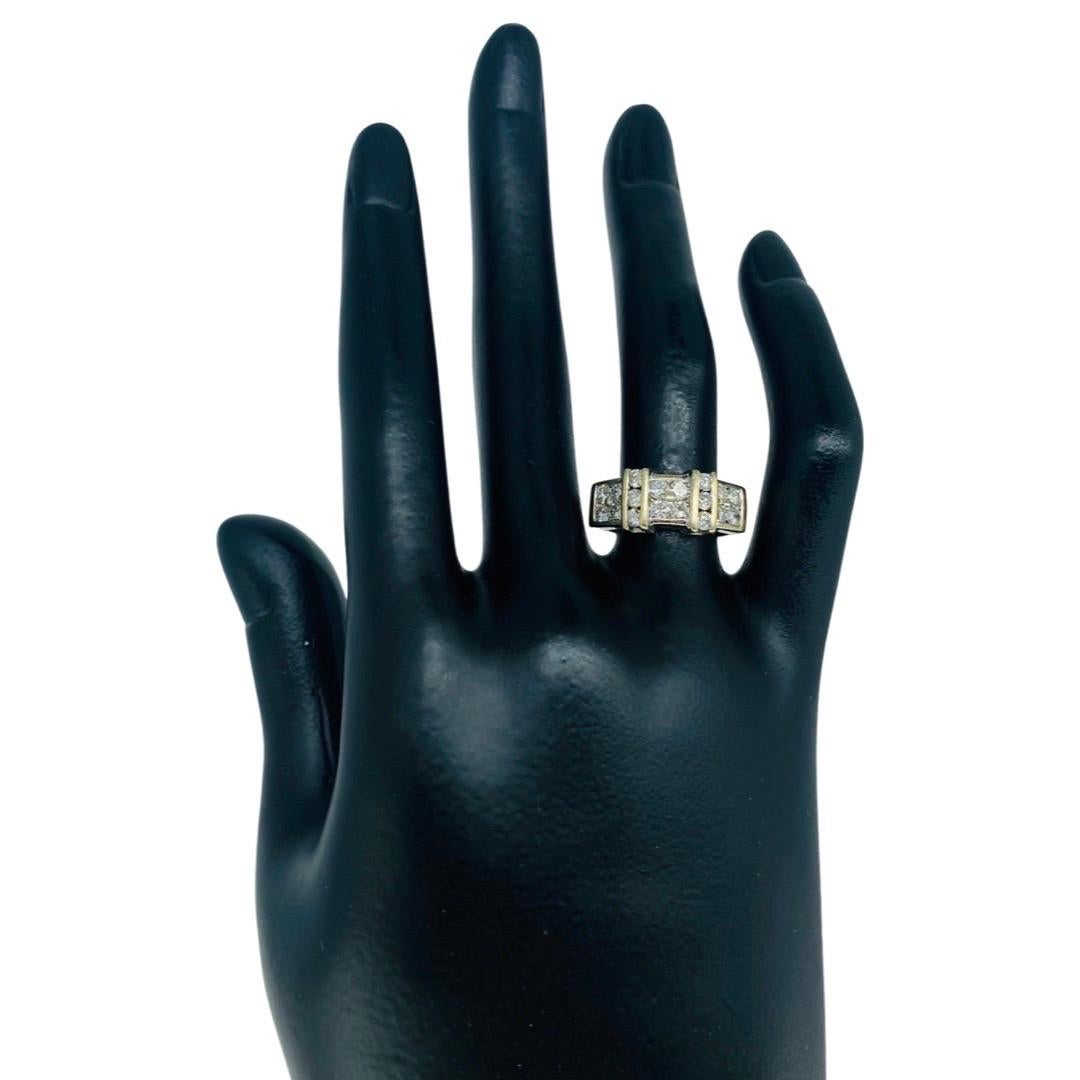 Round Cut Designer Signed 1.08 Carat Diamonds Cluster
Ring 18k White Gold For Sale