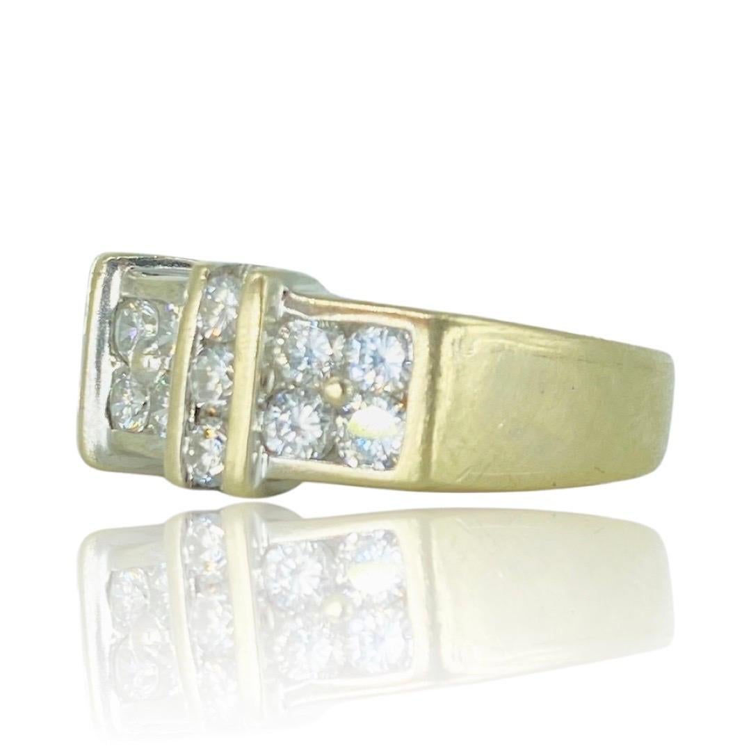 Designer Signed 1.08 Carat Diamonds Cluster
Ring 18k White Gold For Sale 1