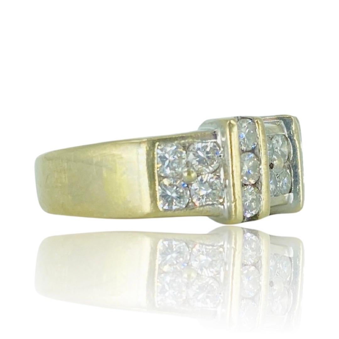 Designer Signed 1.08 Carat Diamonds Cluster
Ring 18k White Gold For Sale 2