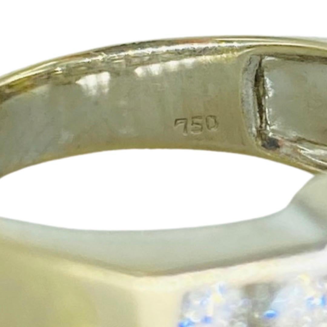Designer Signed 1.08 Carat Diamonds Cluster
Ring 18k White Gold For Sale 3