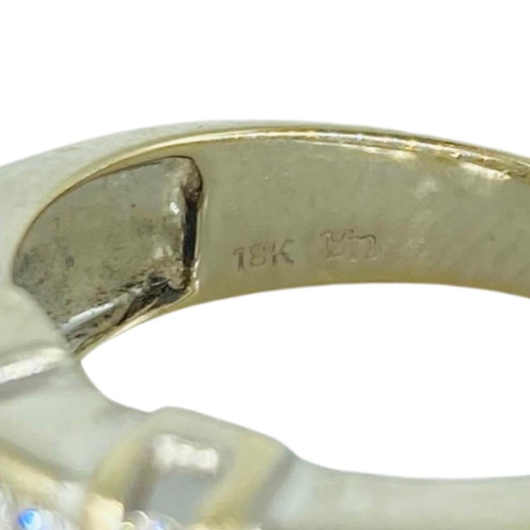Designer Signed 1.08 Carat Diamonds Cluster
Ring 18k White Gold For Sale 4