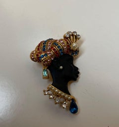 Designer Signed Askew London Nubian Prince Brooch Pin