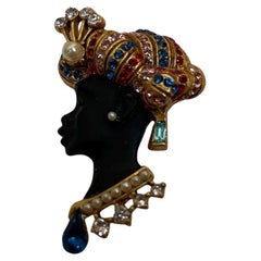 Designer signierte Askew London Nubian Prince Brosche Pin