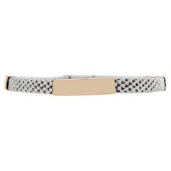 Designer Signed FIBO, 18k White Gold Bracelet