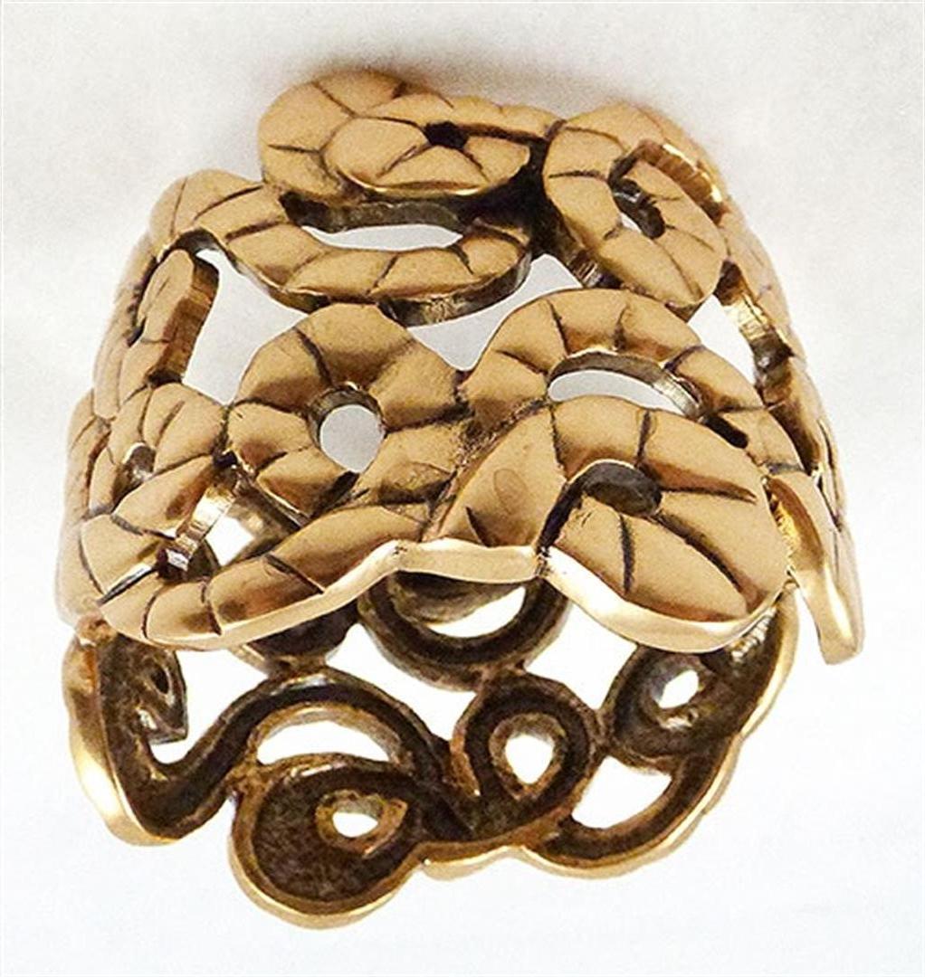 Modern Designer Signed Oscar De La Renta Statement Golden Link Cuff Bracelet
