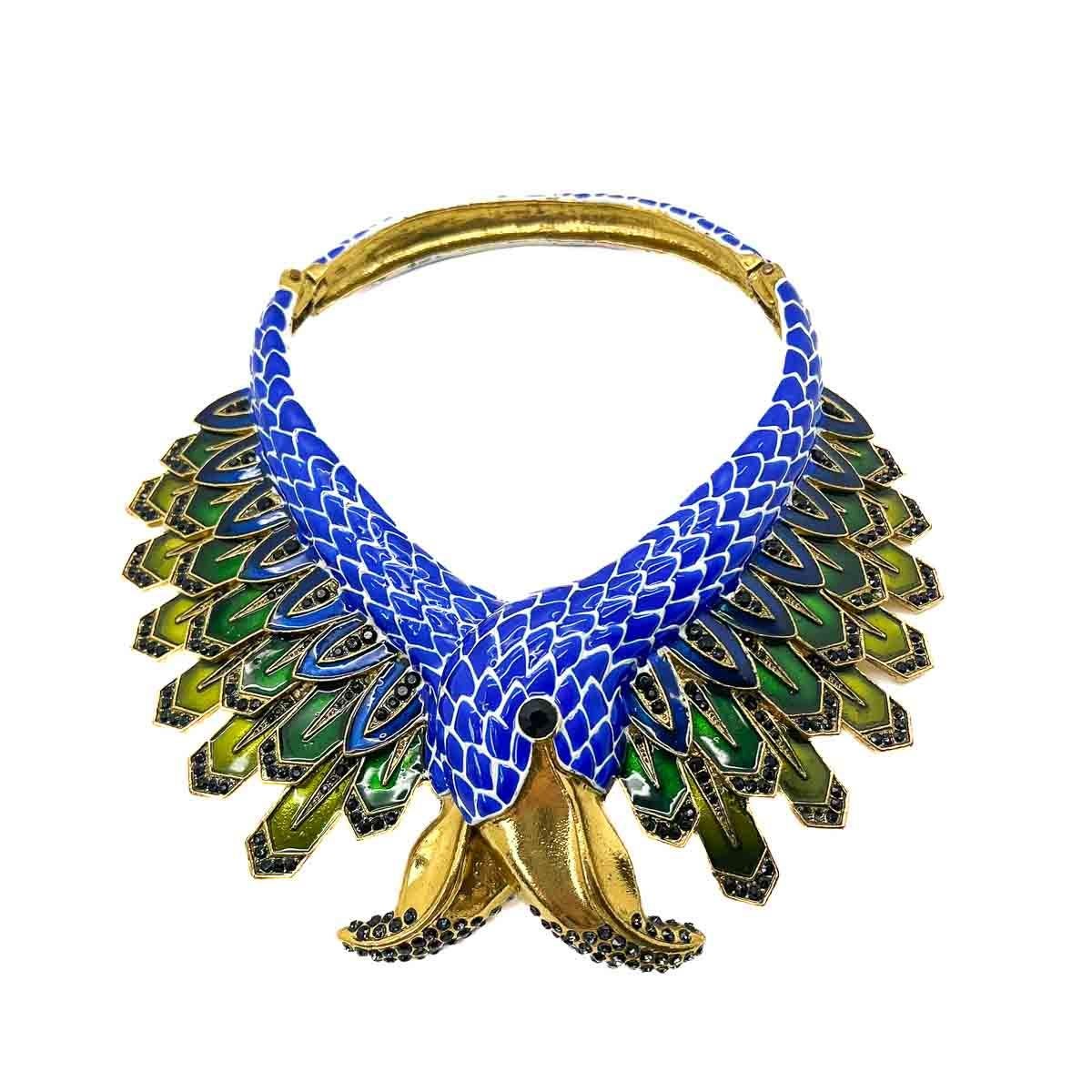 Designer Statement Flamingo Collar (Attr.. Cavalli) 2010s For Sale 2