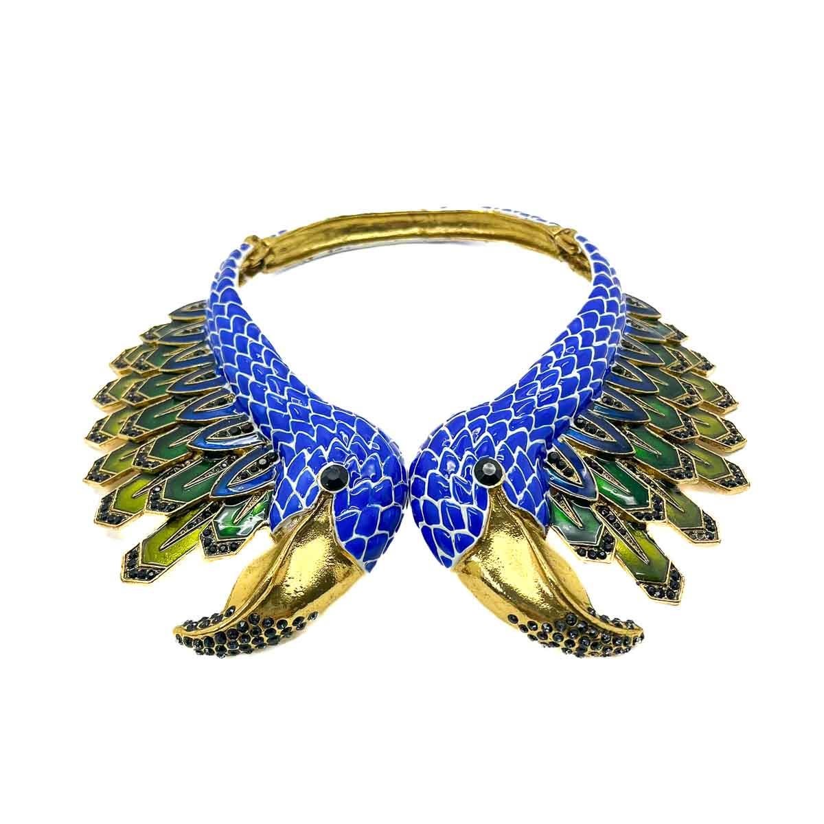 Designer Statement Flamingo Collar (Attr.. Cavalli) 2010s For Sale 3