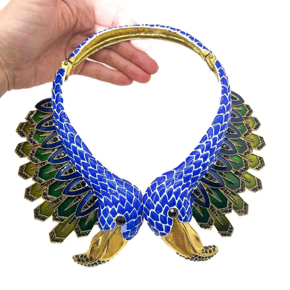 Designer Statement Flamingo Collar (Attr.. Cavalli) 2010s For Sale 4
