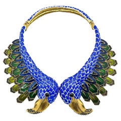 Designer Statement Flamingo Collar (Attr.. Cavalli) 2010s